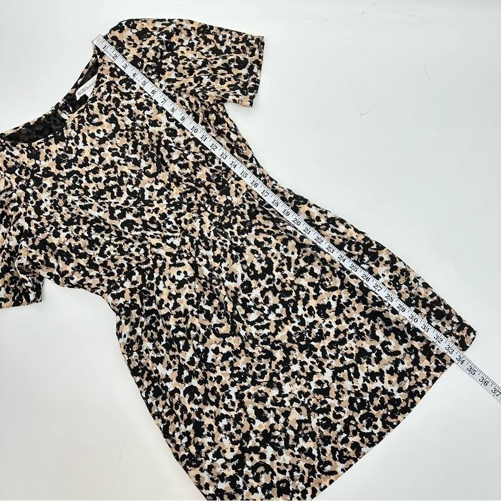 BCBGeneration Animal Print Size 8 Lace Up Back Mini Dress - Picture 14 of 16